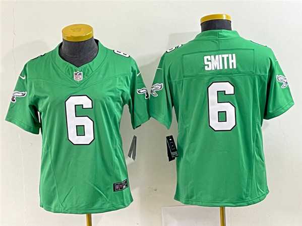Women's Philadelphia Eagles #6 DeVonta Smith Green 2023 F.U.S.E. Stitched Football Jersey(Run Small),We sell and wholesale Women's Philadelphia Eagles #6 DeVonta Smith Green 2023 F.U.S.E. Stitched Football Jersey(Run Small) on line form chian!